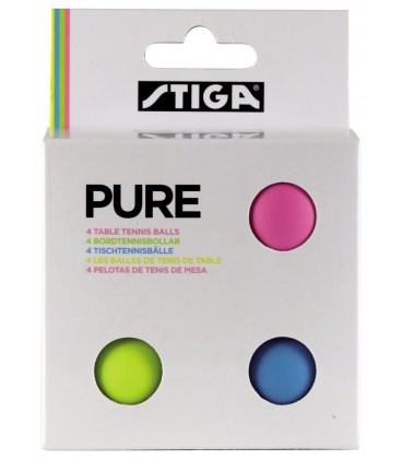 BOITE DE 4 STIGA PURE - BALLES PING PONG