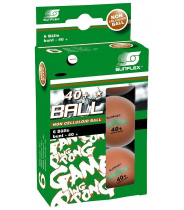 BOITE DE 6 BALLES DE PING PONG  SUNFLEX GAME