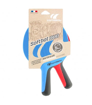 SET DE 2 RAQUETTES DE PING PONG D'EXTERIEUR CORNILLEAU SOFTBAT DUO