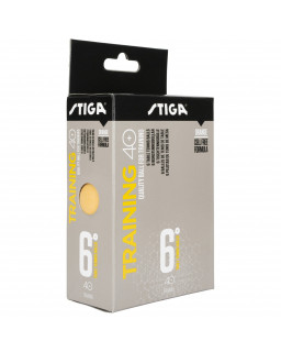 BOITE DE 6 BALLES DE TENNIS DE TABLE STIGA TRAINER ABS ORANGE