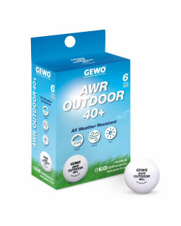 6 BALLES DE PING PONG  EXTERIEUR GEWO