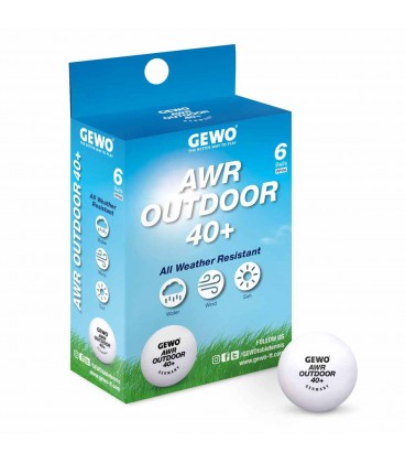 6 BALLES DE PING PONG  EXTERIEUR GEWO