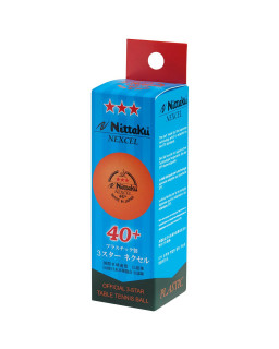 3 BALLES DE TENNIS DE TABLE NITTAKU 40+  NEXCEL ORANGE