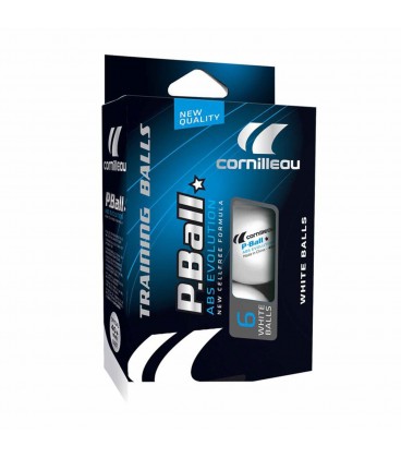 6 BALLES DE TENNIS DE TABLE CORNILLEAU ABS EVOLUTION 1 ETOILE BLANCHE