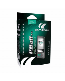 6 BALLES DE TENNIS DE TABLE CORNILLEAU ABS EVOLUTION 2 ETOILE BLANCHE