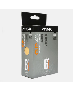 6 BALLES DE TENNIS DE TABLE STIGA CUP ORANGE