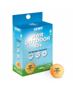 6 BALLES DE PING PONG  EXTERIEUR GEWO ORANGE