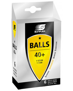 6 BALLES DE PING PONG  1 ETOILES SUNFLEX