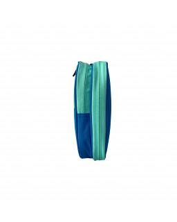 HOUSSE DOUBLE DE RAQUETTE DE TENNIS DE TABLE JOOLA SAFE  VISION BLEUE