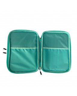 HOUSSE DOUBLE DE RAQUETTE DE TENNIS DE TABLE JOOLA SAFE  VISION BLEUE