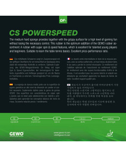 REVETEMENT DE TENNIS DE TABLE GEWO CS POWER SPEED