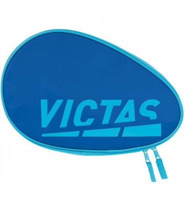 HOUSSE DOUBLE DE RAQUETTE DE PING-PONG VICTAS BLEUE