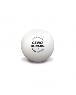 72 BALLES DE TENNIS DE TABLE GEWO TRAINNING CLUB BLANCHE