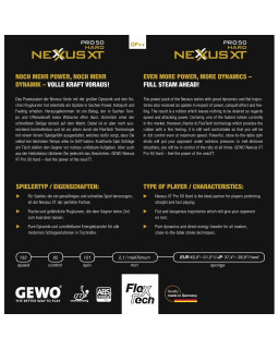 REVETEMENT DE TENNIS DE TABLE GEWO NEXXUS HARD XT 50