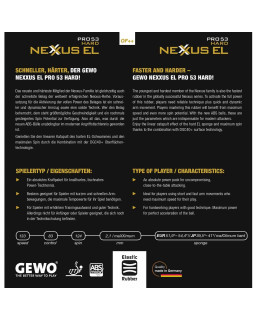 REVETEMENT DE TENNIS DE TABLE GEWO NEXXUS HARD EL 53