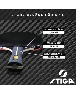 RAQUETTE DE TENNIS DE TABLE STIGA 5 ETOILES PRO CARBON PLUS