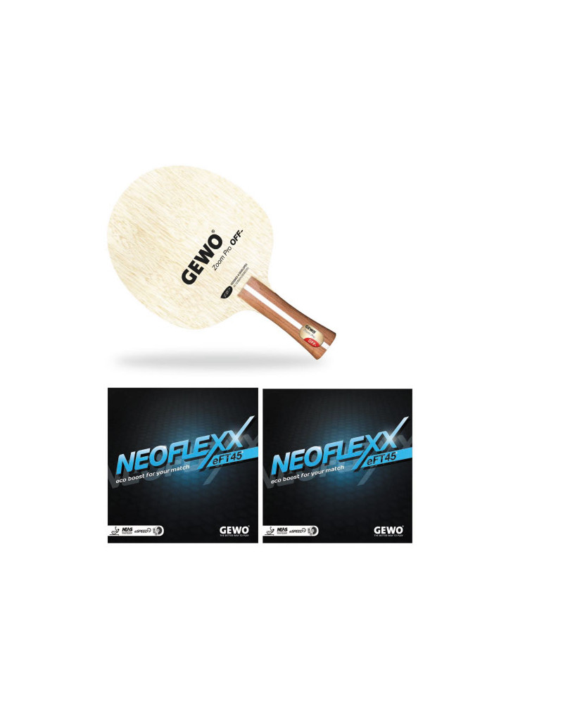 RAQUETTE DE TENNIS DE TABLE GEWO ZOOM PRO + NEOFLEXX 45