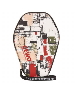 HOUSSE  RONDE DE RAQUETTE DE TENNIS DE TABLE GEWO GRAFFITI ROUGE